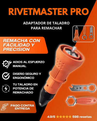 Rivetmaster PRO® - Kit adaptador profesional para pistola remachadora