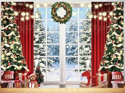 Telón Navideño: Convierte tu Sala en un Estudio de Fotos Navideñas