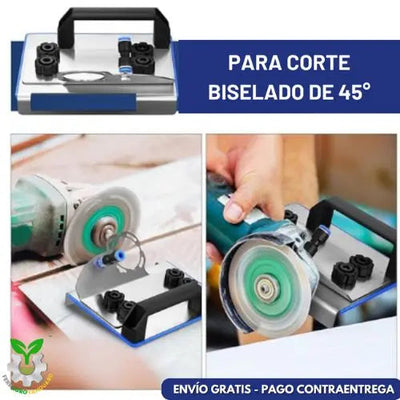 Soporte de amoladora para corte de bisel de 45