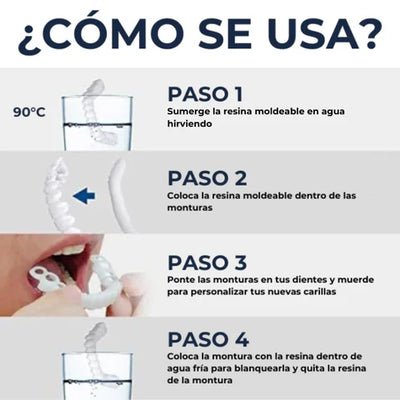 Carillas Dentales Ajustables 🦷- Set 2 Pzs (Superior e Inferior)