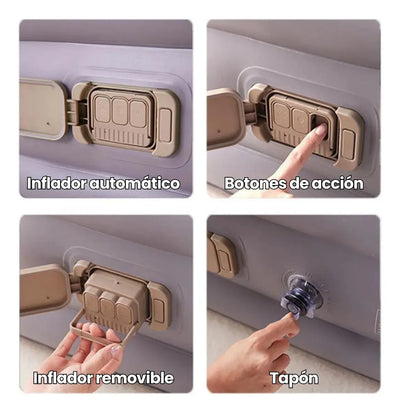 Colchón Inflable Premium con Bomba Eléctrica Incorporada - Inflado automatico