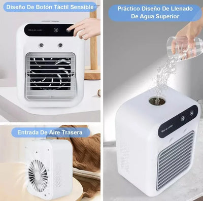 AIR COOLER PRO® - Aire Acondicionado Portátil 3 en 1 – Aire fresco donde vayas, sin cables