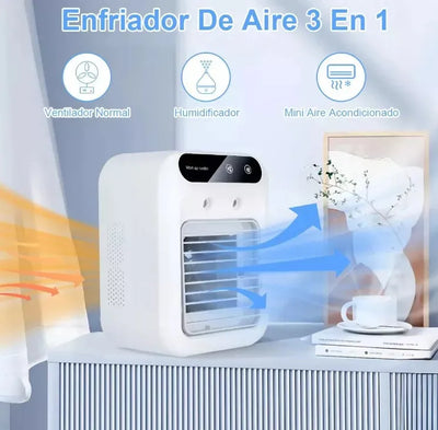 AIR COOLER PRO® - Aire Acondicionado Portátil 3 en 1 – Aire fresco donde vayas, sin cables