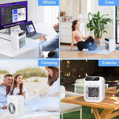 AIR COOLER PRO® - Aire Acondicionado Portátil 3 en 1 – Aire fresco donde vayas, sin cables