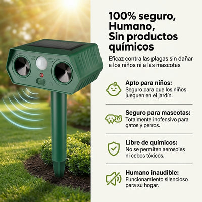 🌸 Repelente Auyentador solar Ultrasonico