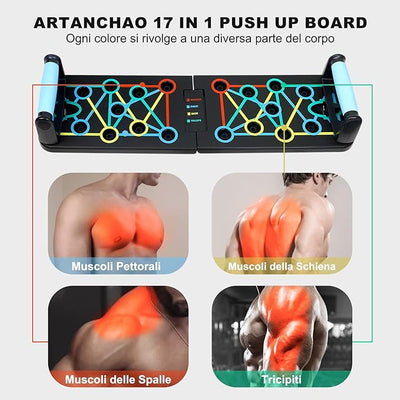 TABLERO PUSH UP SISTEMA COMPLETO DE EJERCICIO PREMIUM©