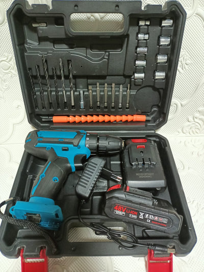 Kit Taladro Inalambrico 3 en 1 + 2 baterias + 24 accesorios