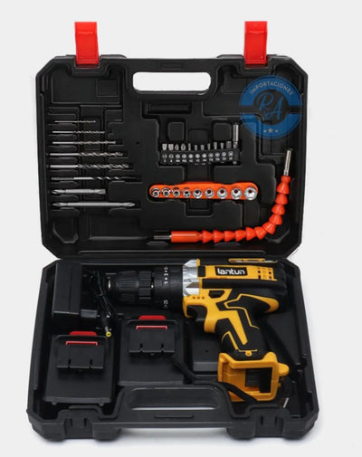 Kit Taladro Inalambrico 3 en 1 + 2 baterias + 24 accesorios