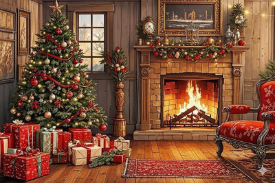 Telón Navideño: Convierte tu Sala en un Estudio de Fotos Navideñas