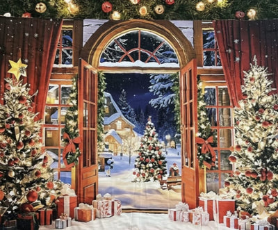 Telón Navideño: Convierte tu Sala en un Estudio de Fotos Navideñas