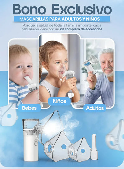 VaporAid™ - Nebulizador Portátil Para Adultos Y Niños