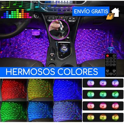 Set de 4 Tiras de Luces Led con Control Remoto