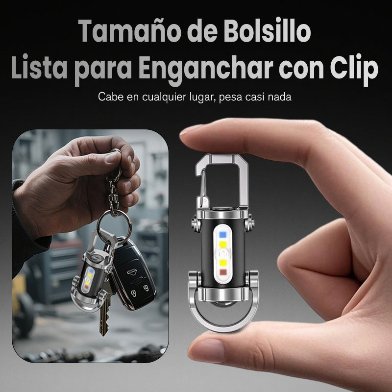 Pack de 2 MiniLinternas portátiles recargables y brillantes para llavero