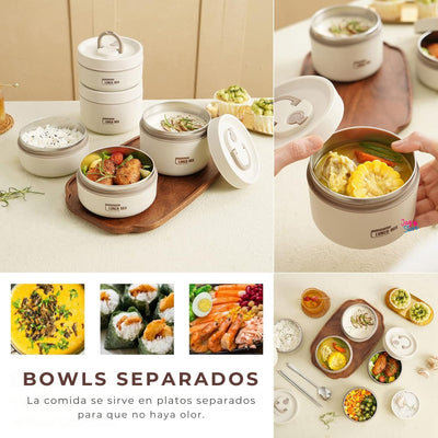 Portacomidas y Lonchera Térmica – Set x4