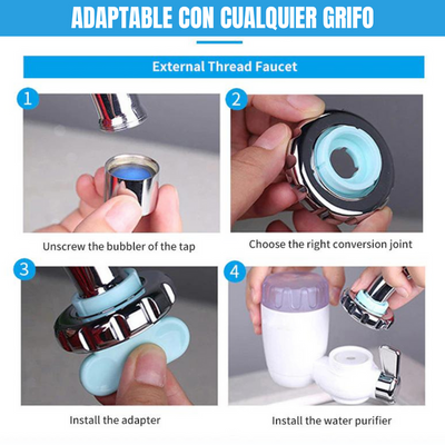 FILTRO PURIFICADOR DE AGUA PARA GRIFO ADAPTABLE®