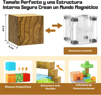 PixelCraft Blocks™ – Construye tu propio mundo – 100 Piezas