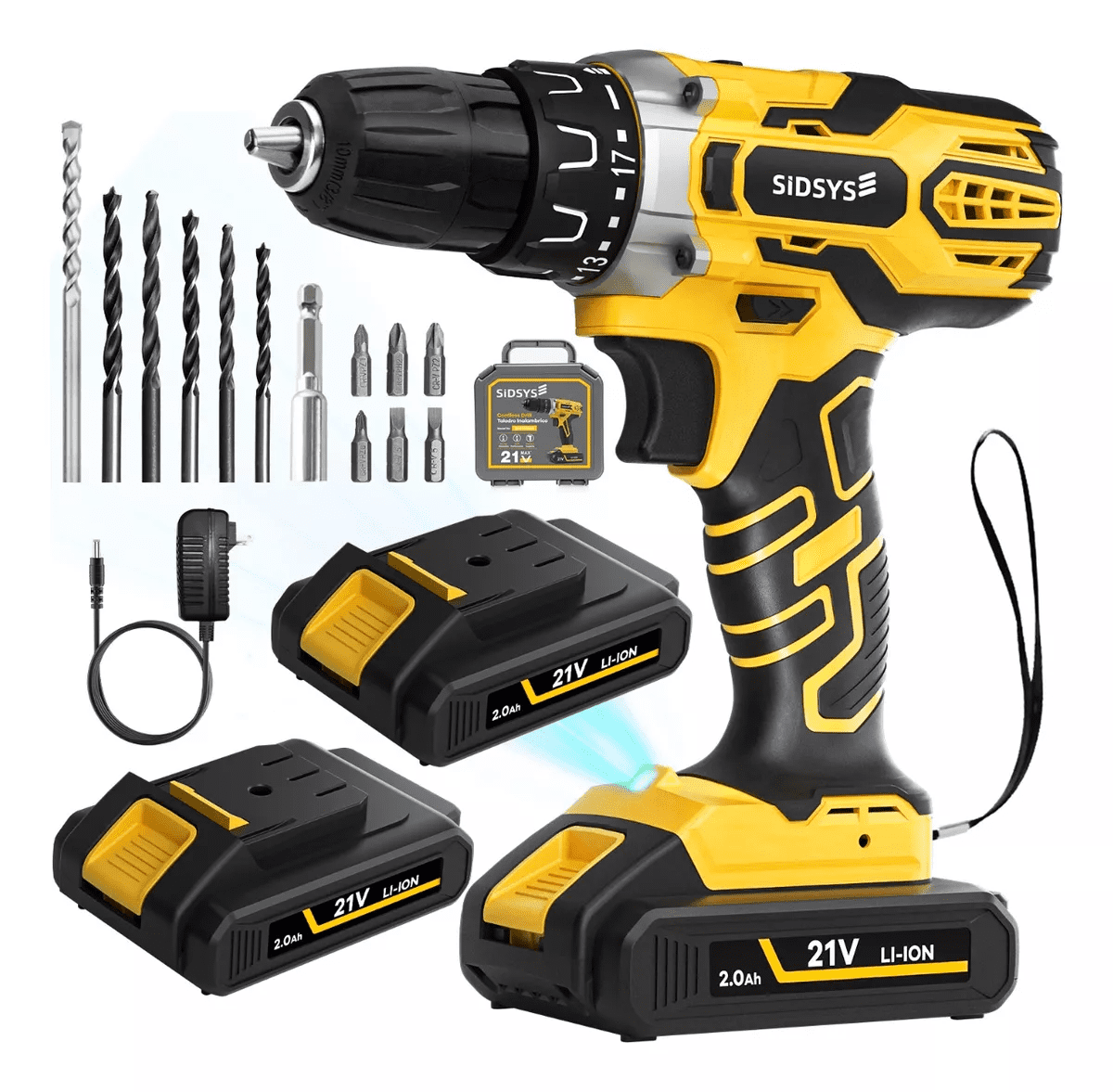 Kit Taladro Inalambrico 3 en 1  + 2 baterias + 24 accesorios