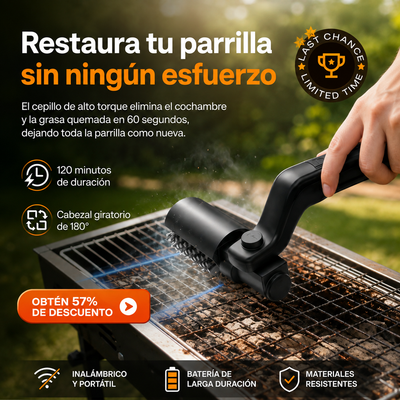 Cepillo Eléctrico para Limpiar Parrillas y Asadores