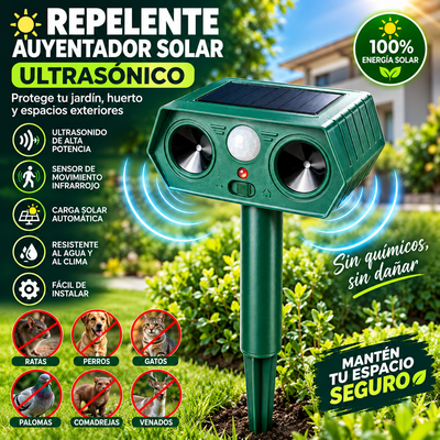 🌸 Repelente Auyentador solar Ultrasonico