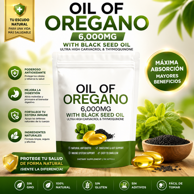 Aceite de Orégano + Semilla Negra Natural™ — Un complemento natural para apoyar tu bienestar diario