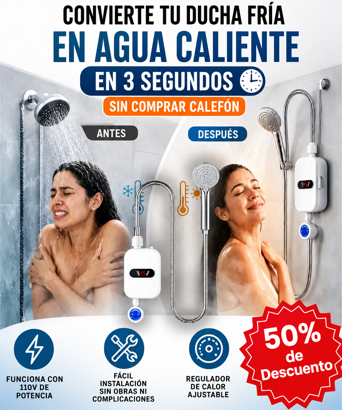 WATER HEATER PRO™ - CALENTADOR DE AGUA INSTANTÁNEO