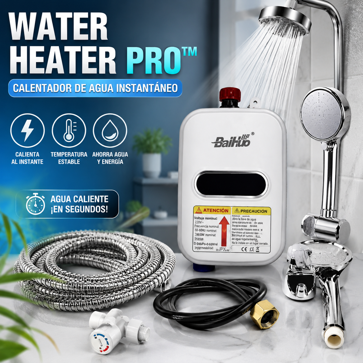 WATER HEATER PRO™ - CALENTADOR DE AGUA INSTANTÁNEO