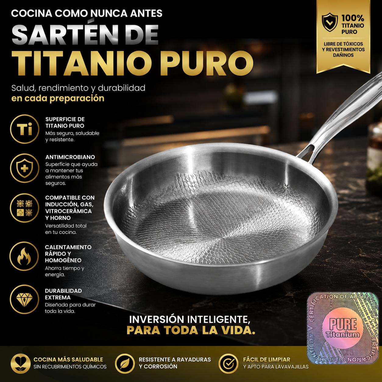 Sartén ZenTitanium Pro 2.0 Antiadherente