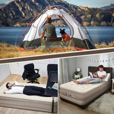 Colchón Inflable Premium con Bomba Eléctrica Incorporada - Inflado automatico