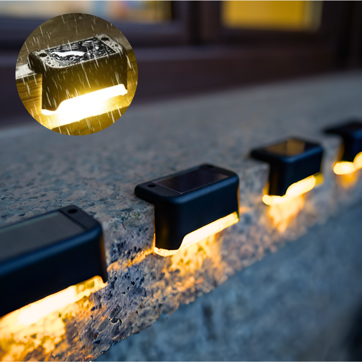 Pack de 8 luces LED con carga solar para Exteriores