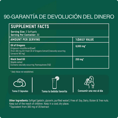 Aceite de Orégano + Semilla Negra Natural™ — Un complemento natural para apoyar tu bienestar diario