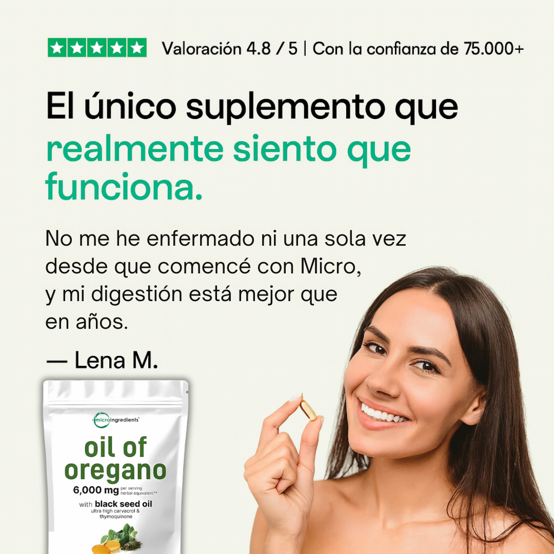 Aceite de Orégano + Semilla Negra Natural™ — Un complemento natural para apoyar tu bienestar diario