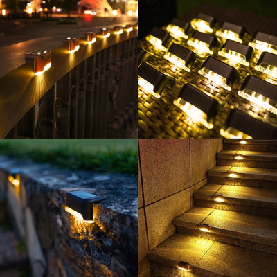Pack de 4 luces LED con carga solar para Exteriores