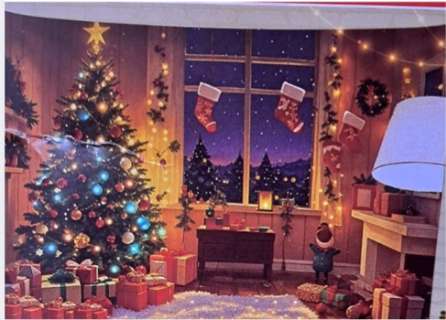 Telón Navideño: Convierte tu Sala en un Estudio de Fotos Navideñas