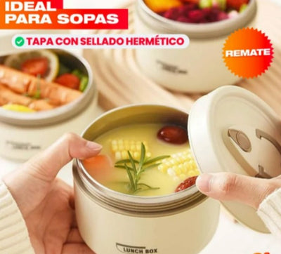 Portacomidas y Lonchera Térmica – Set x4
