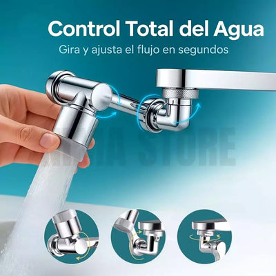🚰Pack de 2 Grifos de fregadero universal - ✨Extensión de aireador de grifo giratoria de 360° - Material ABS