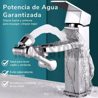 🚰Pack de 2 Grifos de fregadero universal - ✨Extensión de aireador de grifo giratoria de 360° - Material ABS