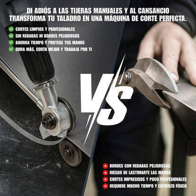 Adaptador de Taladro para Cortar Metales y Placas Fácilmente