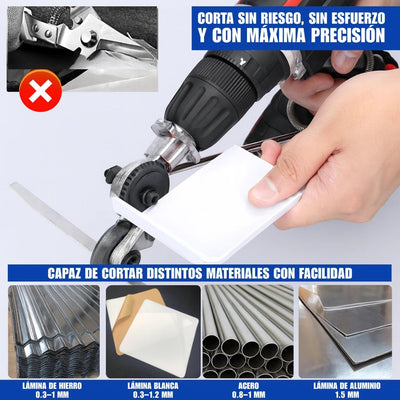 Adaptador de Taladro para Cortar Metales y Placas Fácilmente