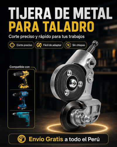 Adaptador de Taladro para Cortar Metales y Placas Fácilmente
