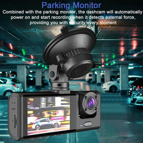 Camara de seguridad para auto 3 EN 1 FULL HD Grabación De Gran Angular