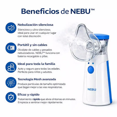 VaporAid™ - Nebulizador Portátil Para Adultos Y Niños