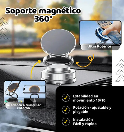 GripMaster Pro® 360 – Soporte magnético inteligente para teléfono