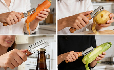 Pack de 2 Peladores de verduras multifuncionales