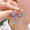 PENDIENTES DE CRISTAL DE FLORES