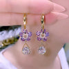 PENDIENTES DE CRISTAL DE FLORES